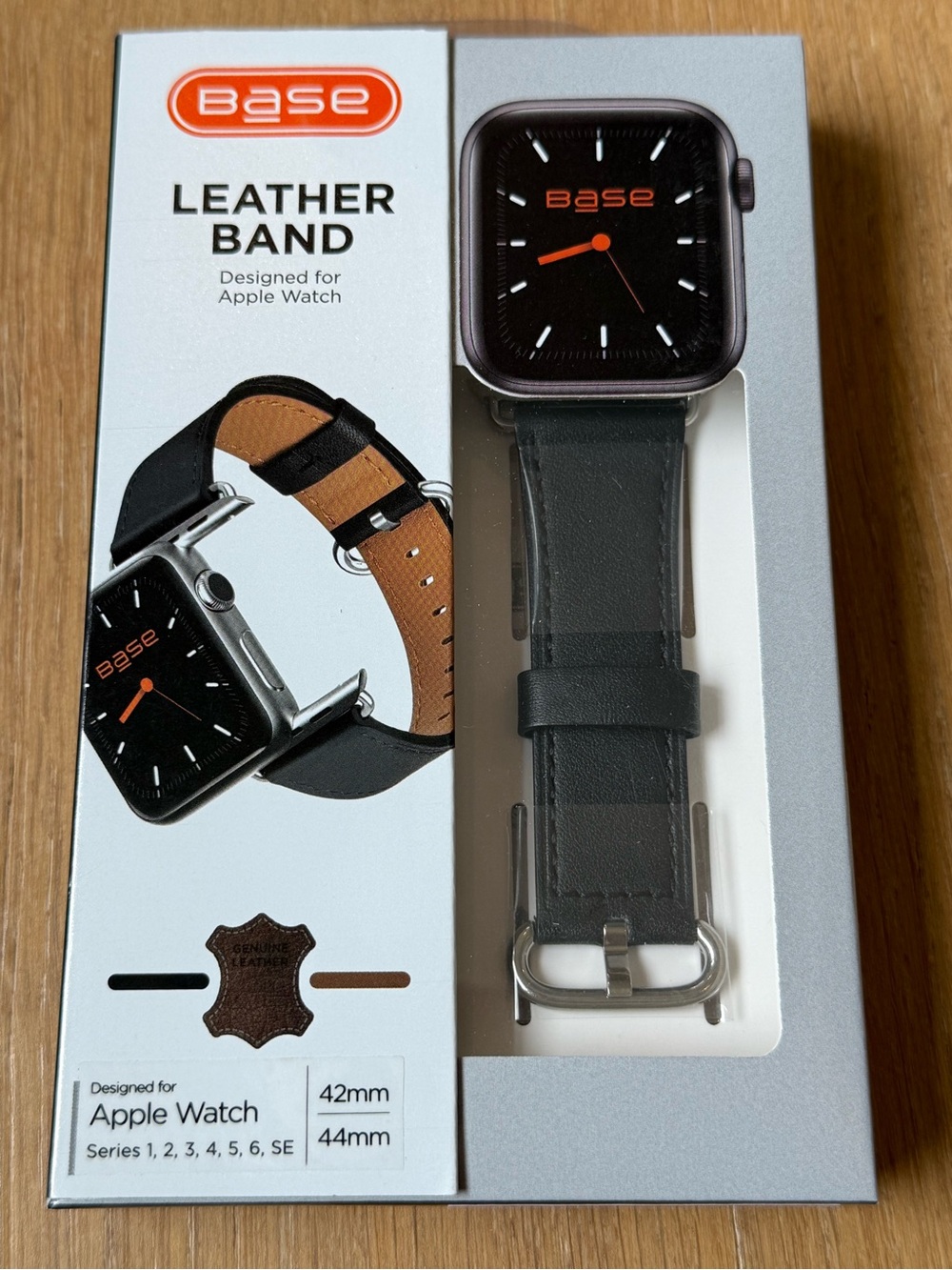 New Black Leather Apple Watch Band Compatible 42mm 44mm Apple Watch